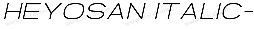 Heyosan Italic字体转换
